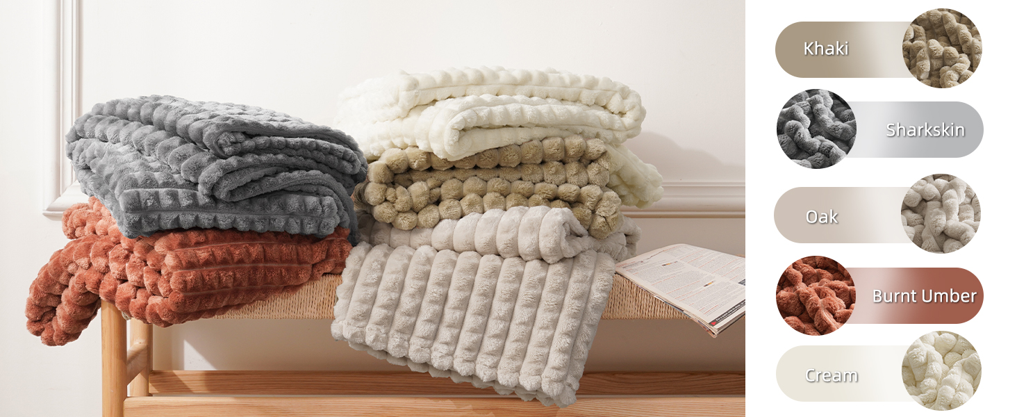 PHF Fleece Blanket Queen Size for Bed380GSM Super Soft