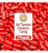 Hot Tamales Fierce Cinnamon Candy - 2 Pound Bulk Bag Spicy Hot Tamales, Chewy Cinnamon Candy, Glu...