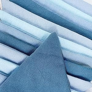 Blue Pennant Banner Flags Nursery Garland Royal Linen Fabric Triangle Streamers for Baby Room Decor