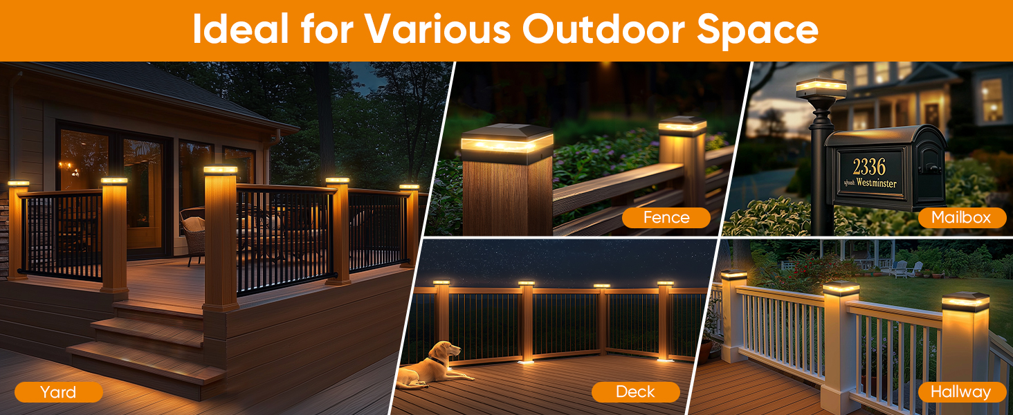 solar post lights outdoor