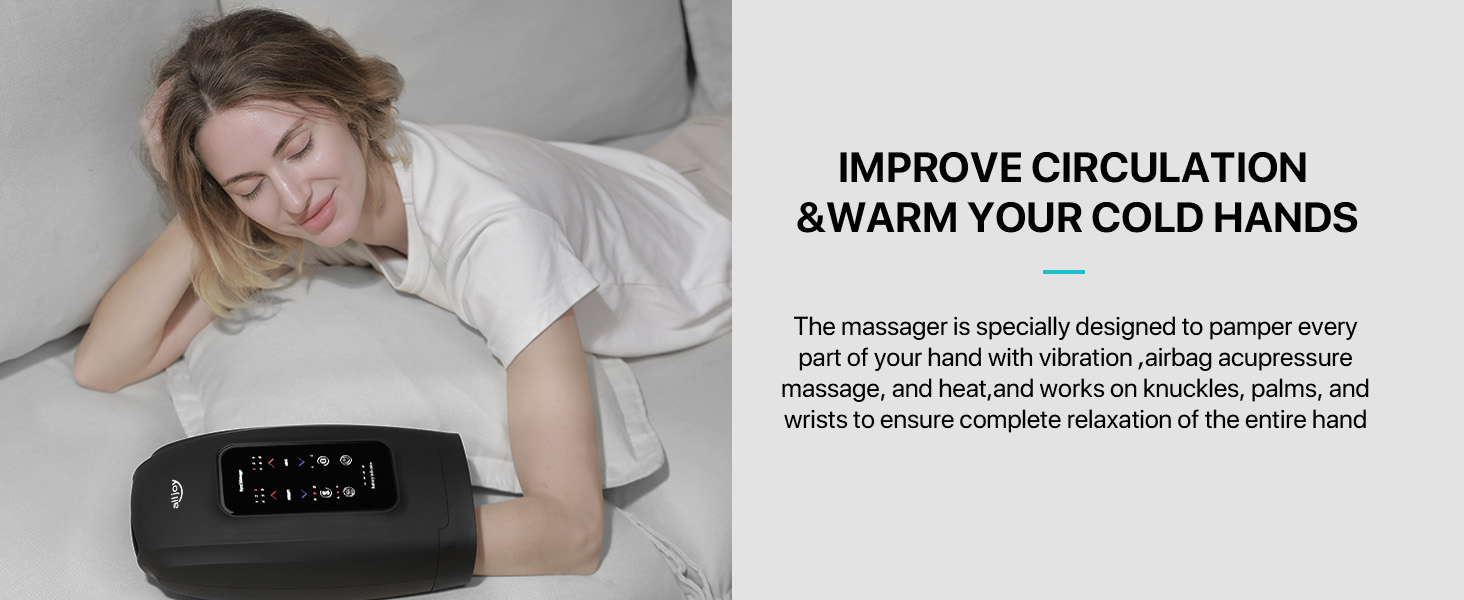 Best hand massager for arthritis and carpal tunnel relief, offering customizable massage intensity, heat, and compression for hand pain and stiffness