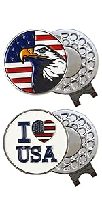 Golf Ball Markers with Hat Clips for Men Women Golfer