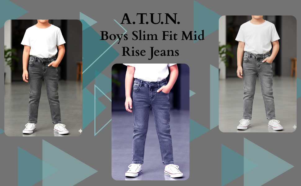 Boys Cotton Stretchable Straight Fit Denim Jeans