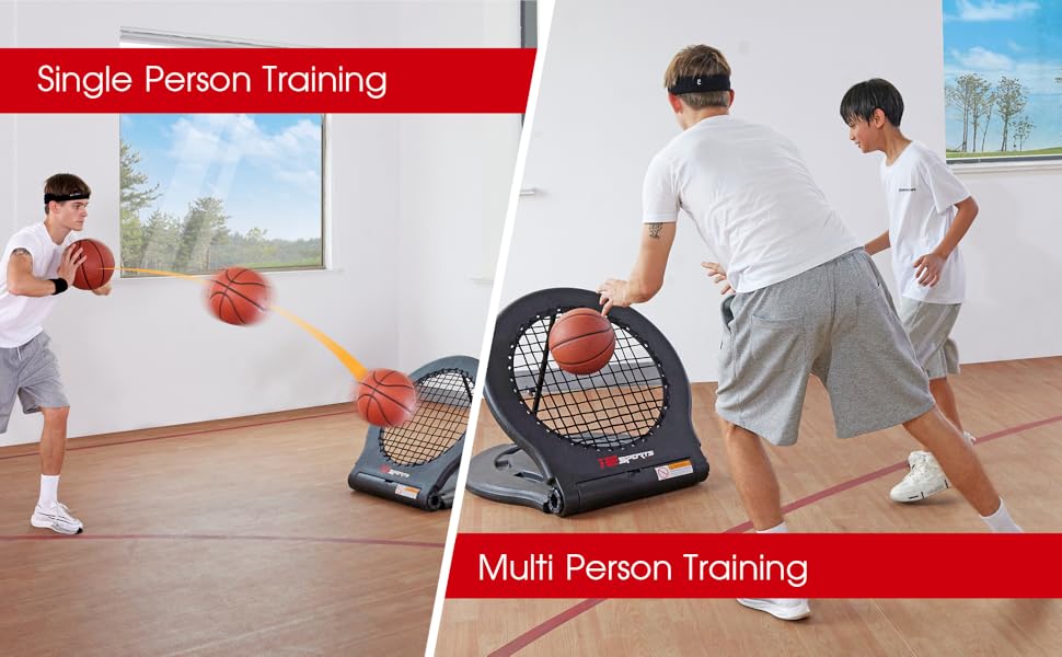 IE Sports Adjustable Angle Basketball Rebounder for Precision Training for Players