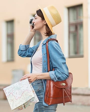leather convertible backpack purse for women