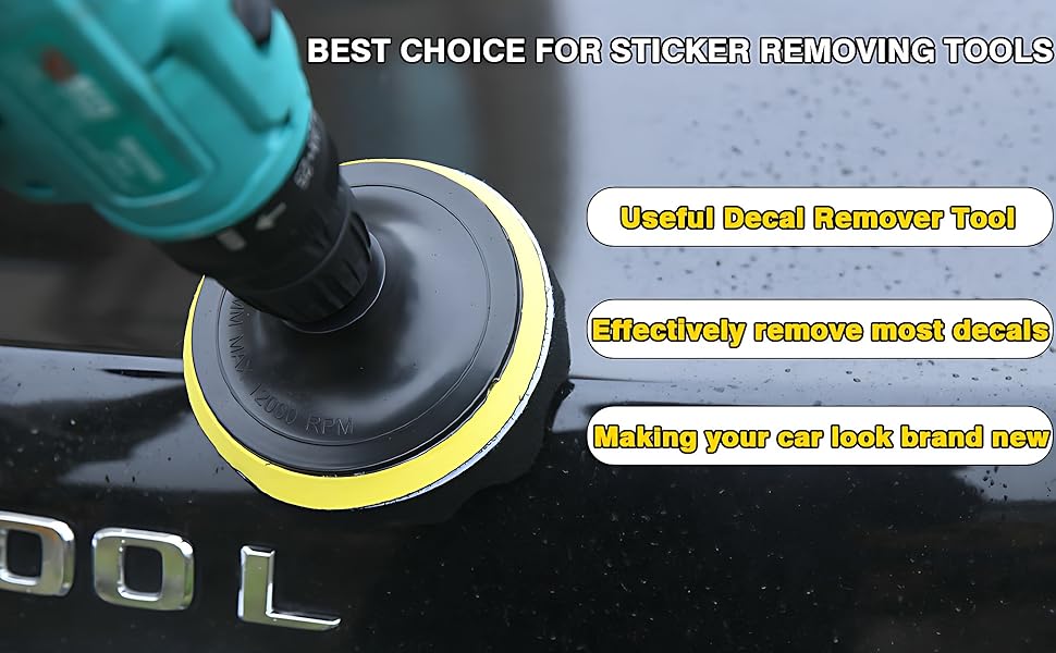 Eraser Wheel, Adhesive Remover, Decal Remover, 13PC Rubber Pin Stripe