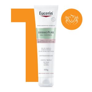 O Eucerin DermoPure Gel de Limpeza Concentrado promove limpeza profunda desde o 1º uso.