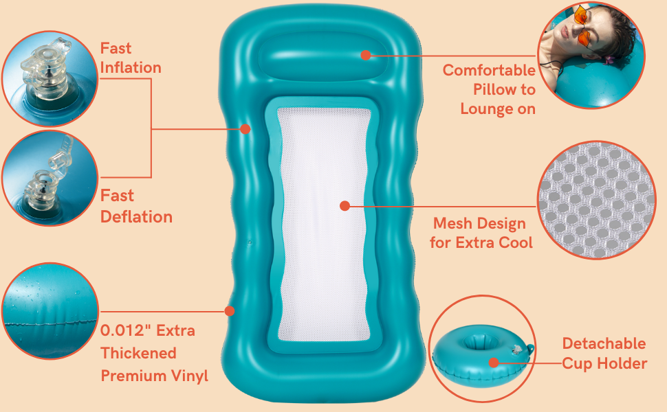 Float Joy Inflatable Pool Floats Tanning Pool Inflatables Adults