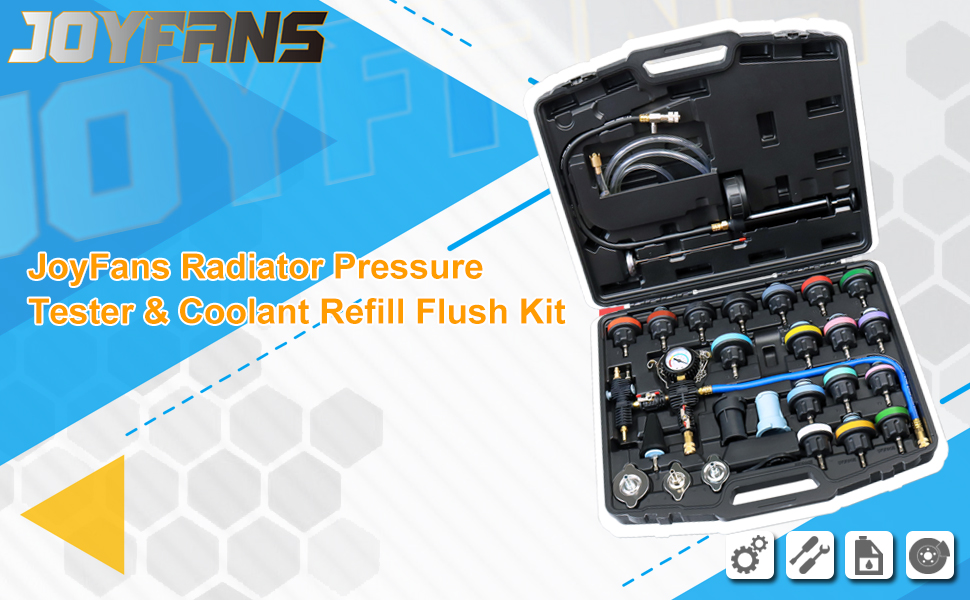 JoyFans Coolant Pressure Tester Kit, Cooling System Coolant Vacuum Refill Kit
