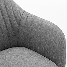 WOLTU Poltrona Sedia Dondolo Relax Lino E Metallo Imbottita Design Slitta 13 SKS09