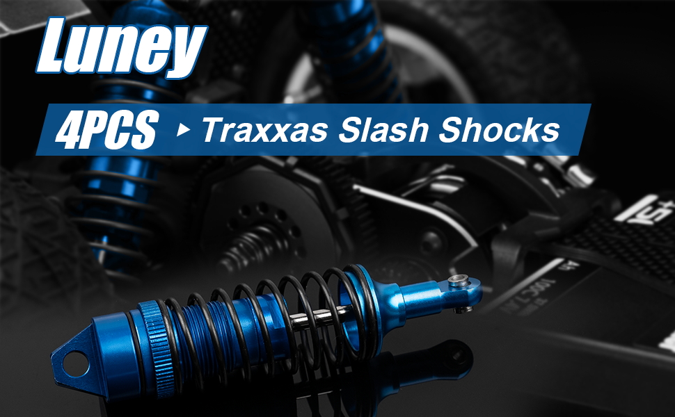 Luney 4PCS Aluminum Alloy Front & Rear Shocks for 1/10