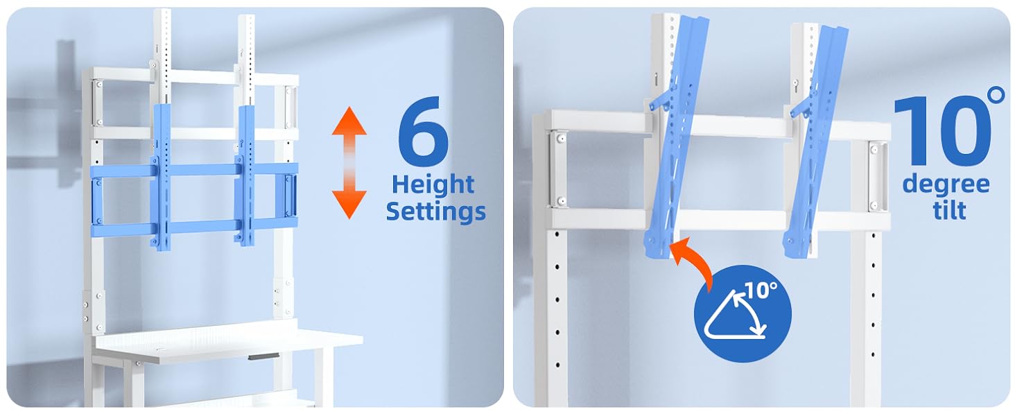  Mobile TV Cart with Wheels