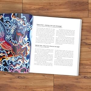 how to draw in neon spread from inside the book