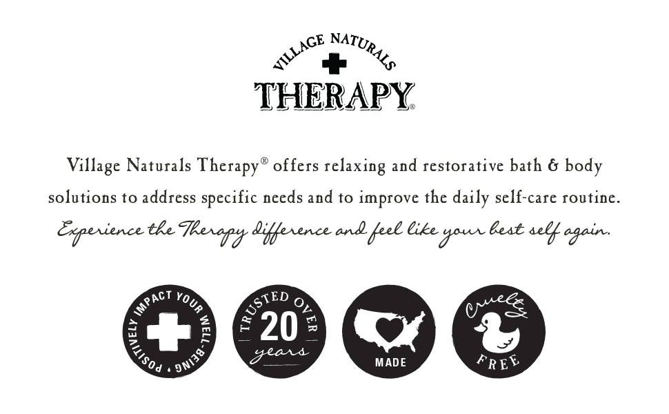 Village Naturals Therapy offers bath and body solutions to improve daily self-care routine.