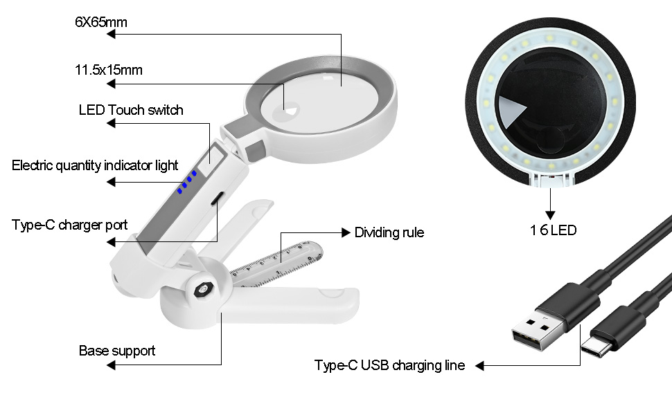 Handheld Magnifying Glass 