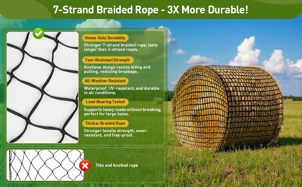 Fahnemt 6*6FT Horse Hay Net