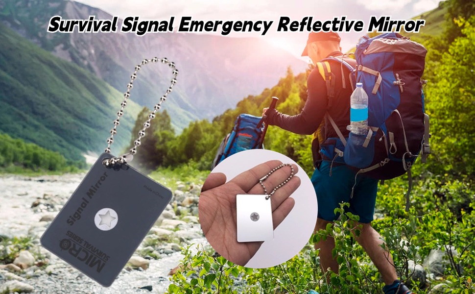  Survival Signal Mirror Emergency Reflective 