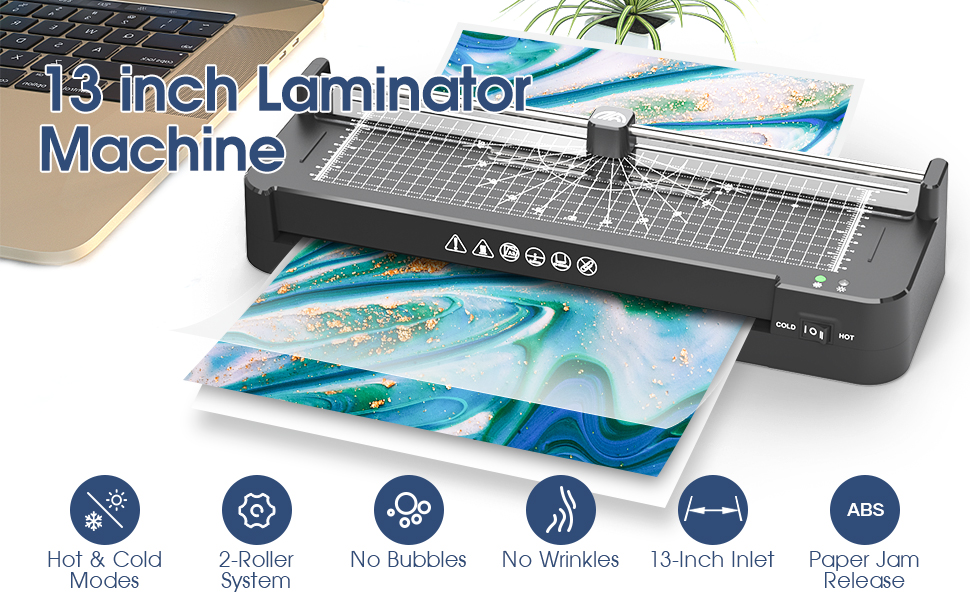 7-in-1 13 inches Laminator with Laminating Pouches