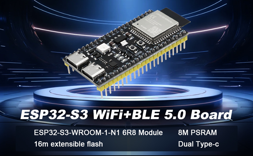 ESP32-S3 DevKitC-1 N16R8 Modul, QIQIAZI ESP32 S3 WROOM-1-N16R8 ...