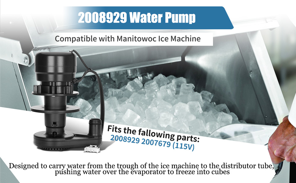 2008929 Ice Machine Water Pump, Replace 8251129, 2007679