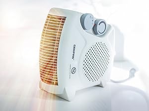 Geepas Portable Fan Heater Adjustable Thermostat