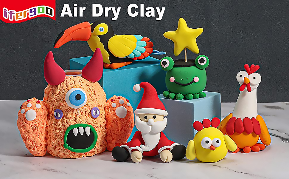 ifergoo Modeling Clay Kit 36 Colors Magic Air Dry Ultra