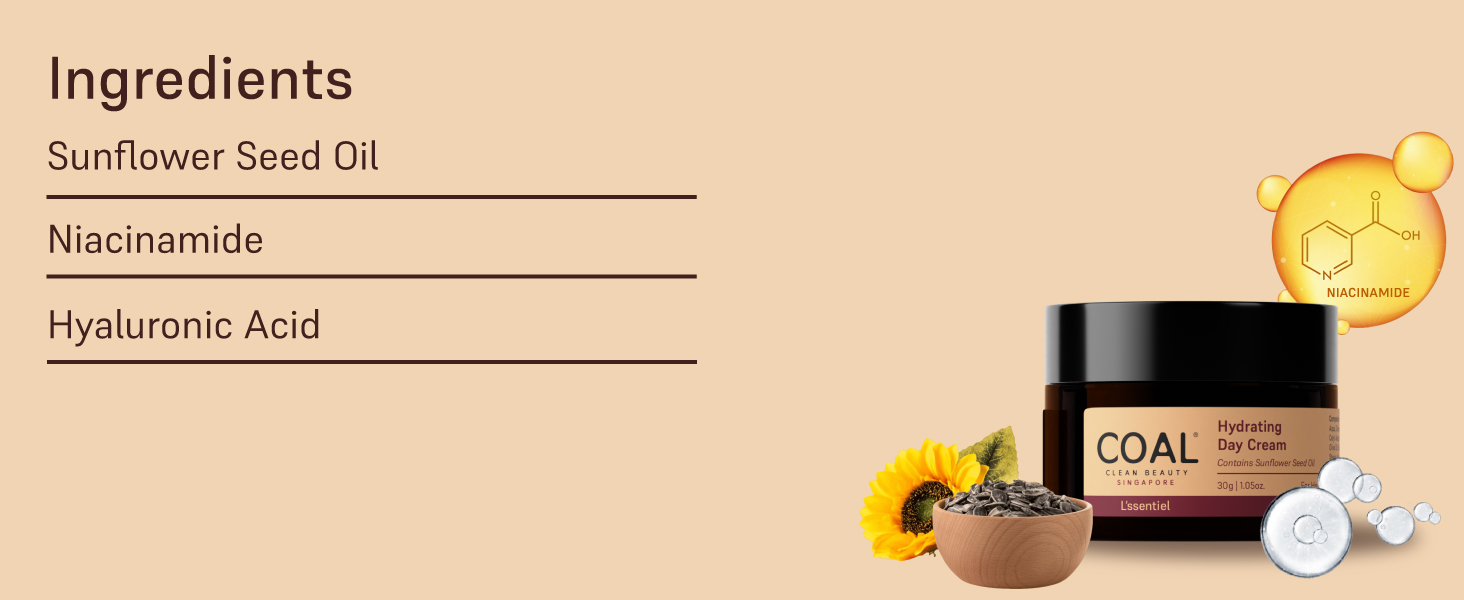 coal clean beauty, hydrating day cream, day cream, day cream with sunflower oil, winter day cream