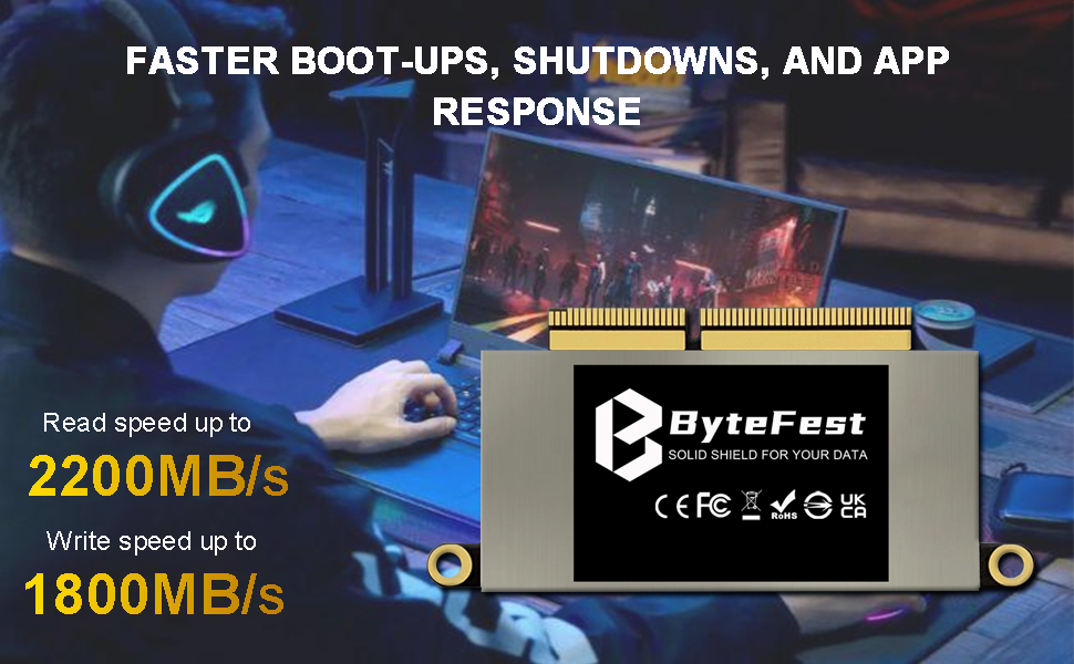 faster boot-ups, shutdowns, and app response