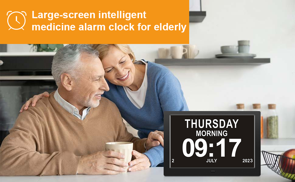 Youyu Digital Alarm Clock Day Date Clocks Dementia Table