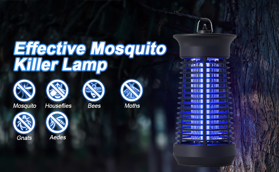 Kemraes Mosquito Killer Lamp, 18W 360° Attract Electric Bug Zapper Fly Bug Zappers with UV Light