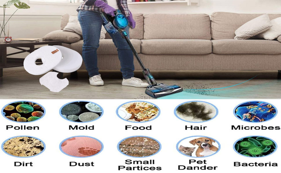 5 Sets HV300 Filters for shark rocket vacuum filters, HV292,HV300W,HV301, HV302, HV303, HV305