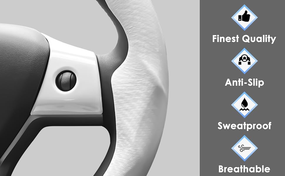 Tesla Steering Wheel Cover for 20172023Model3, 20202023