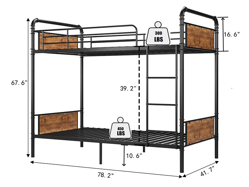 bunk bed twin over twin
