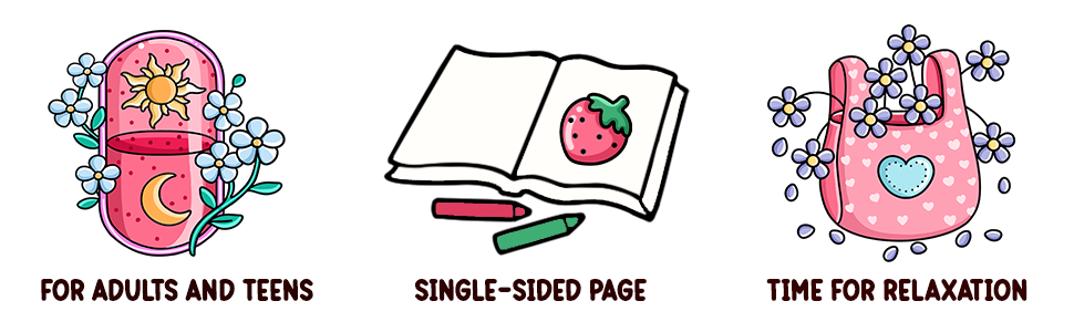 simple adult coloring book, bold and easy coloring book for adult