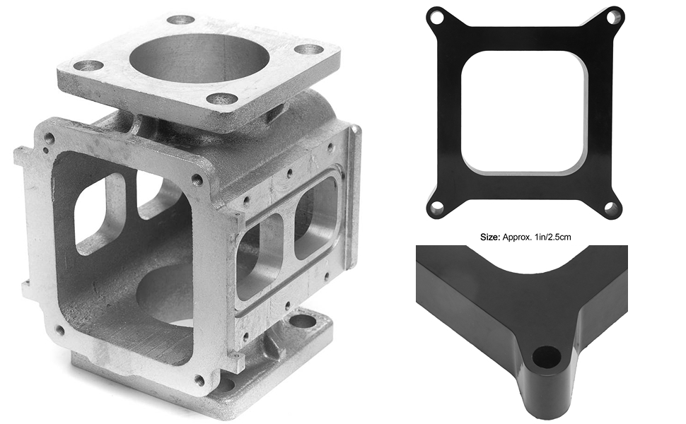 Phenolic Plastic Carburetor Spacer, 3pcs 1in Carburetor Spacer Open Center Style