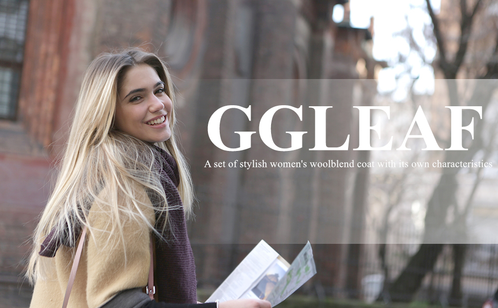 ggleaf women woolblend coat
