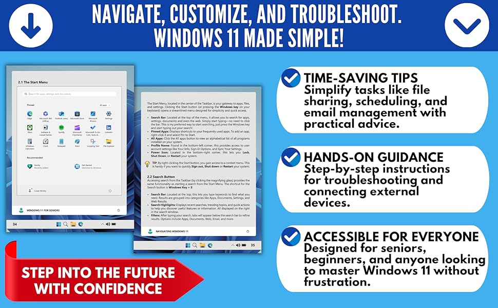 Amazon.com: Windows 11 for Seniors: A Complete Step-by-Step Guide to ...