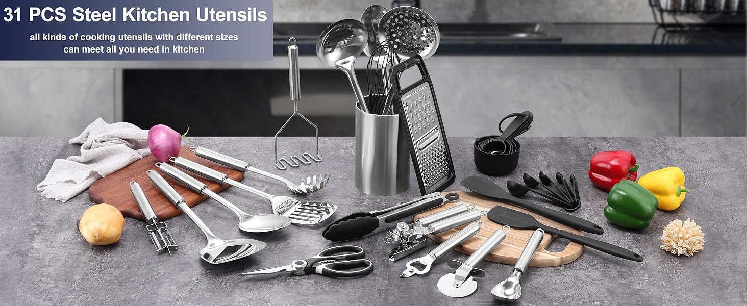 Stainless steel kicthen utensils set