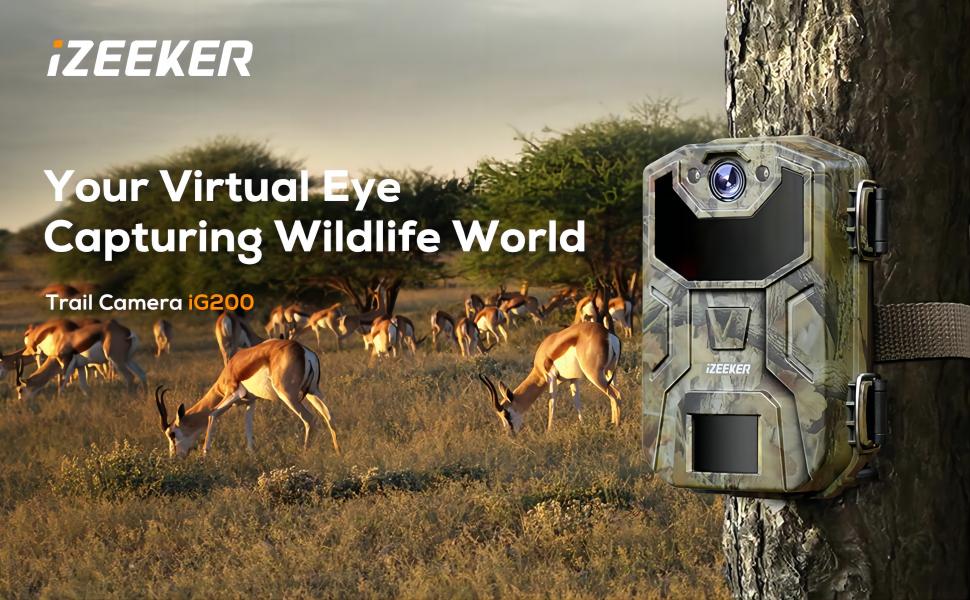 Trail Camera 20MP 1080P, iZEEKER Trail Cameras with 940nm No Glow Infrared LEDs, Game Camera