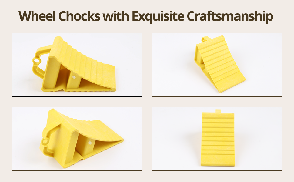 yeesport RV Wheel Chocks, 4 Packs Heavy Duty Car RV Tire