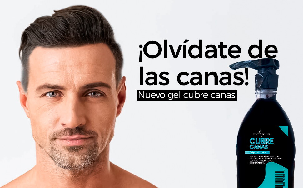 Gel Cubre Canas Punta Belleza Negro Gel para Cabello para Cubrir Canas Gel para Obscurecer