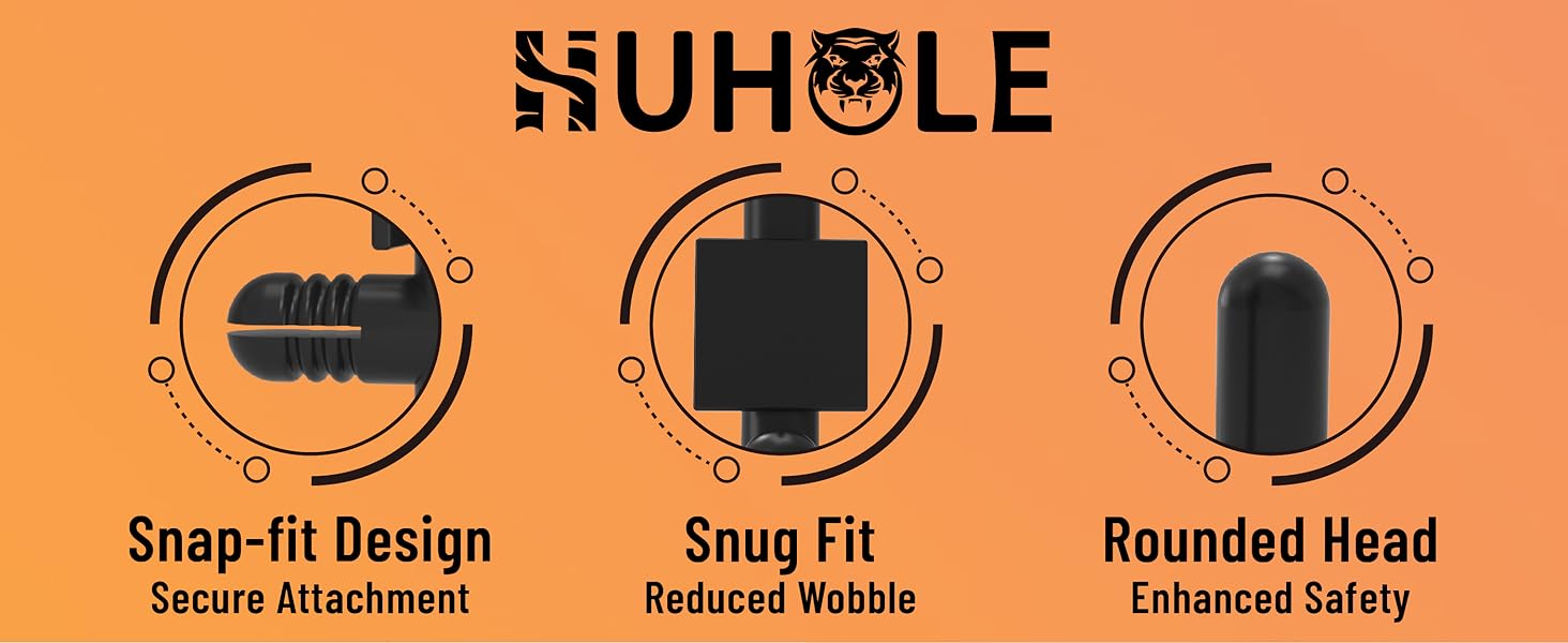 Plastic Pegboard Hooks 100pc Black