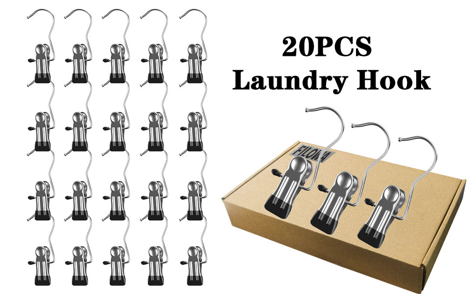 FILOWA Laundry Hook Boot Hanging Hold Clips Portable Hanging Clothes