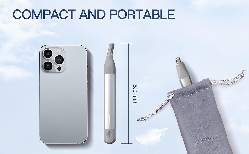 portable eyebrow trimmer compact size easy use