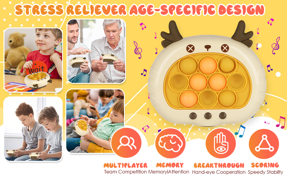 Light Up Pop Fidget Game，Pop It Game Fidget Toy, Sensory Toy for Kids