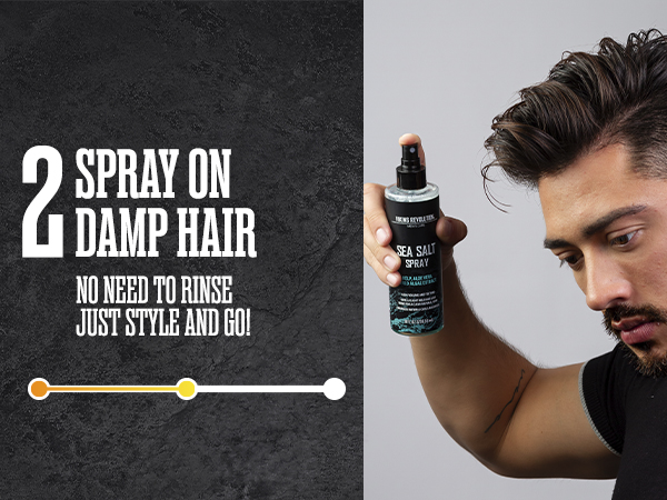 2. Spray on damp hair