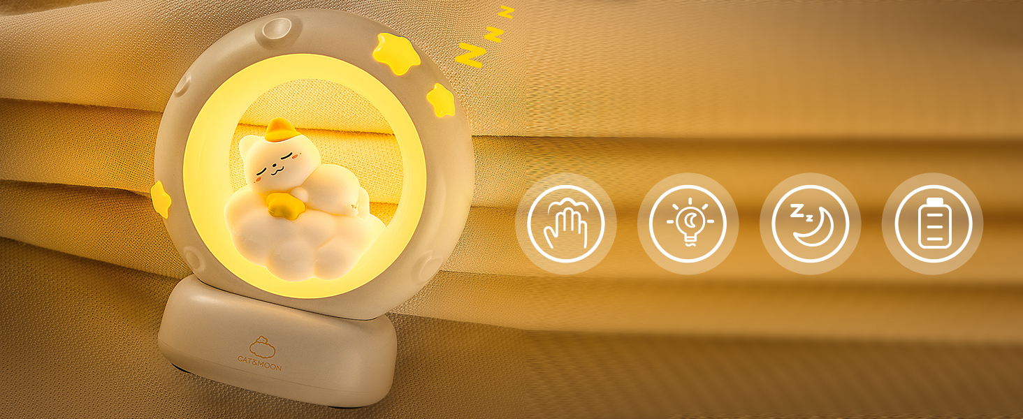 night light kids night lamp battery powered bedside lamp child torch toddler lamp