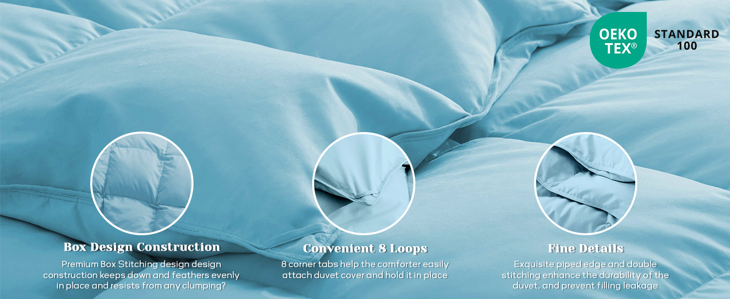 Joysoul King Size All Season Down Comforter - Ultra Soft Goose Down & Feather Fiber Fill, Luxury Hotel Blue Duvet Insert C34bb325 E19e 4243 9816 F6f8673f17a5. CR0,0,1464,600 PT0 SX1464 V1