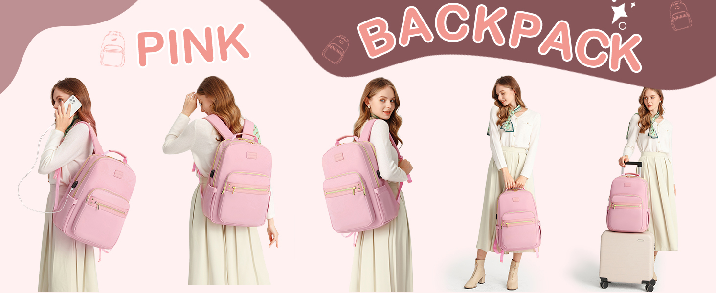 Pink backpack