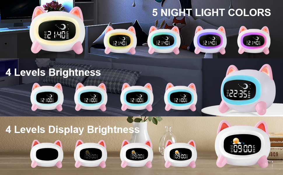 JokiRydo Kids Alarm Clock for Girls Toddler OK to Wake